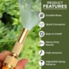 Heavy Duty Brass Garden Hose Nozzle – Adjustable Water Spray for Outdoor Use