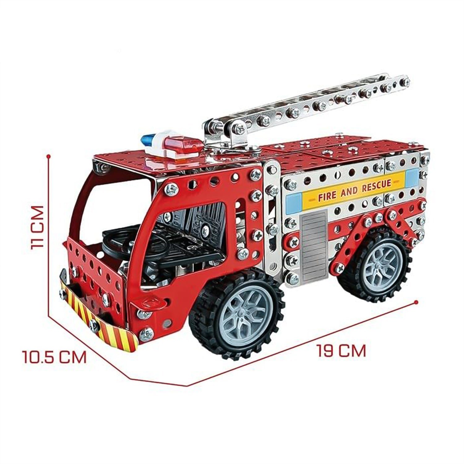 Metal Fire Truck Building Blocks – DIY STEM Kit for Kids | Little Blocks