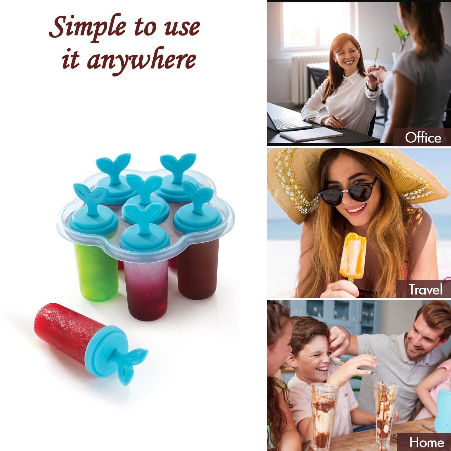 Ice Candy Maker – 6-Cavity BPA-Free Plastic Mold | Indo Glow