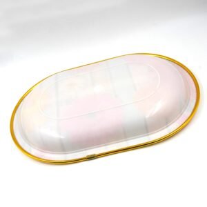 Plastic Serving Tray – Floral Design & BPA-Free | Indo Glow