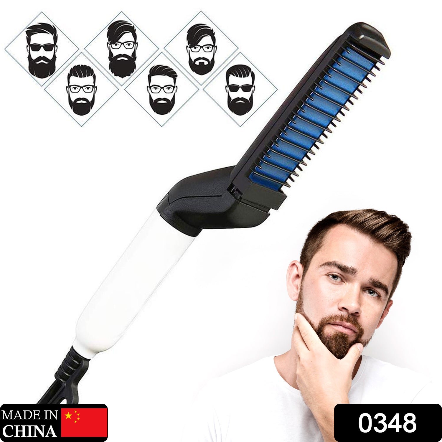 Men's Hair & Beard Straightener – Quick Styling Comb | BraveVault