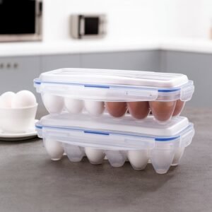 Egg Storage Box – 12-Grid Airtight Refrigerator Organizer