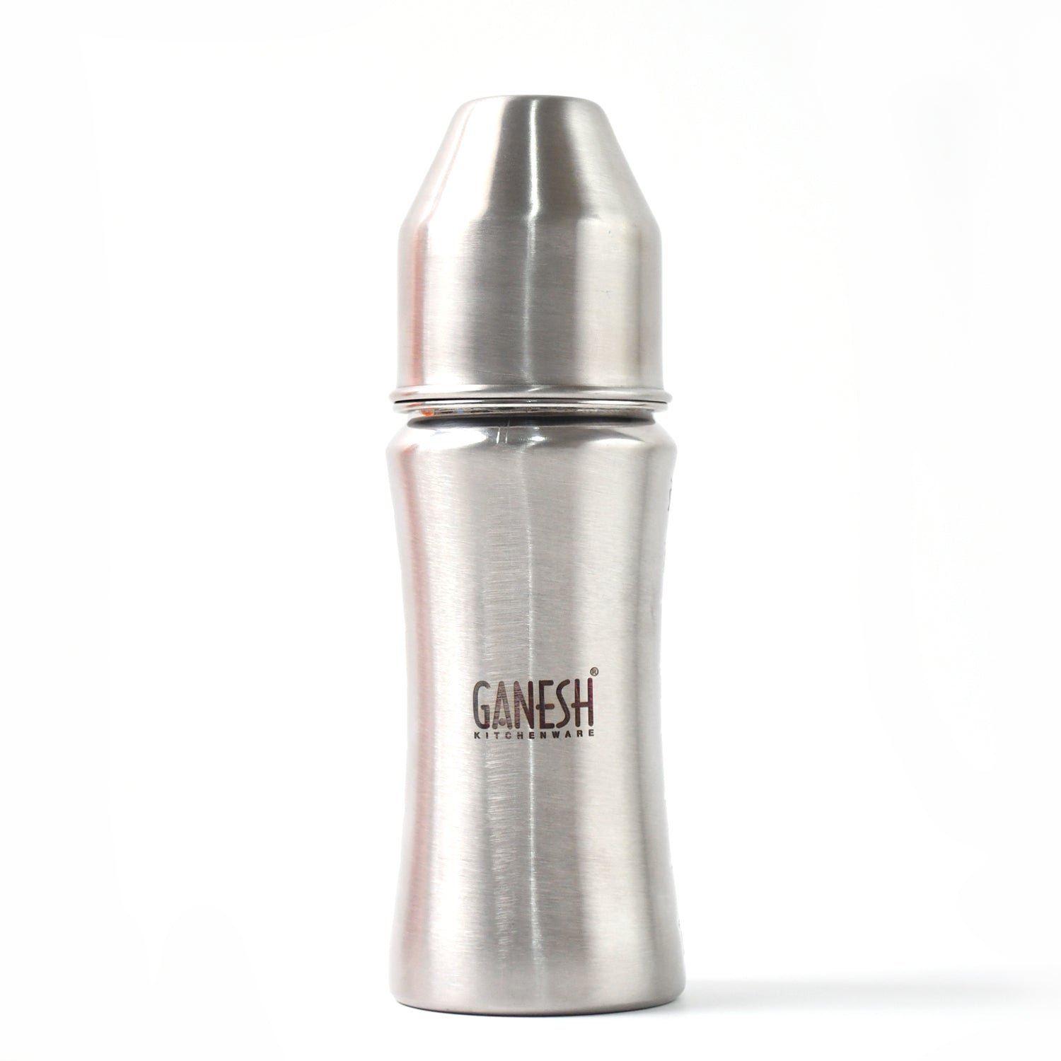 06_f0b06f9e-5ced-4d65-bc39-277860ce74f0 Ganesh Stainless Steel Baby Bottle – 250ml Anti-Colic Nipple