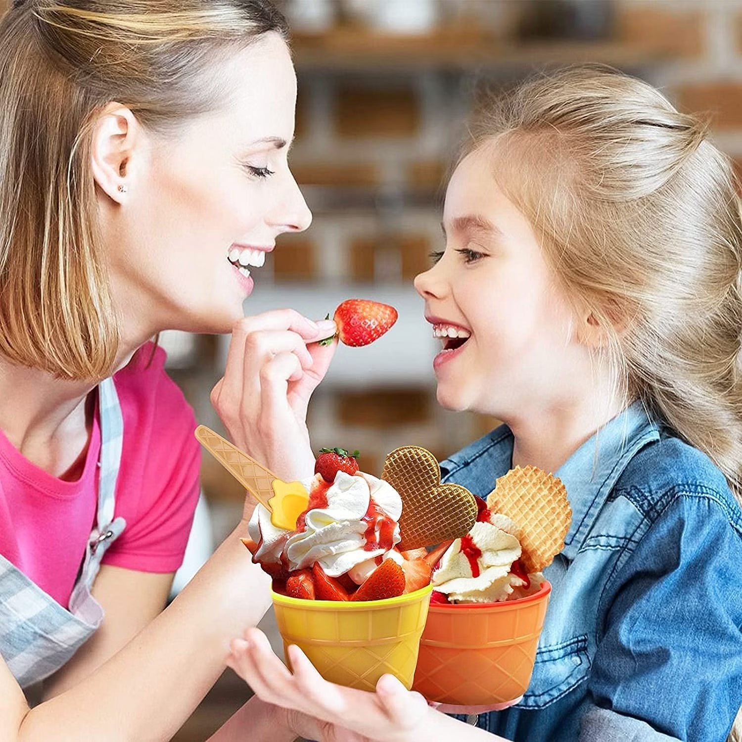 Ice Cream Bowl Set – 12-Pc Multi-Color Dessert Bowls | Jiaqi