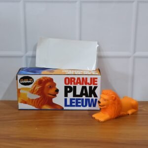 Lion Car Dashboard Toy – Majestic Orange-Gold Ornament with Adhesive Base