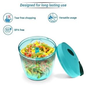 Manual Vegetable Chopper – 5 Blade Stainless Steel | Quickslice