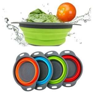 Foldable Silicone Strainer – Space-Saving Kitchen Tool | Vastate