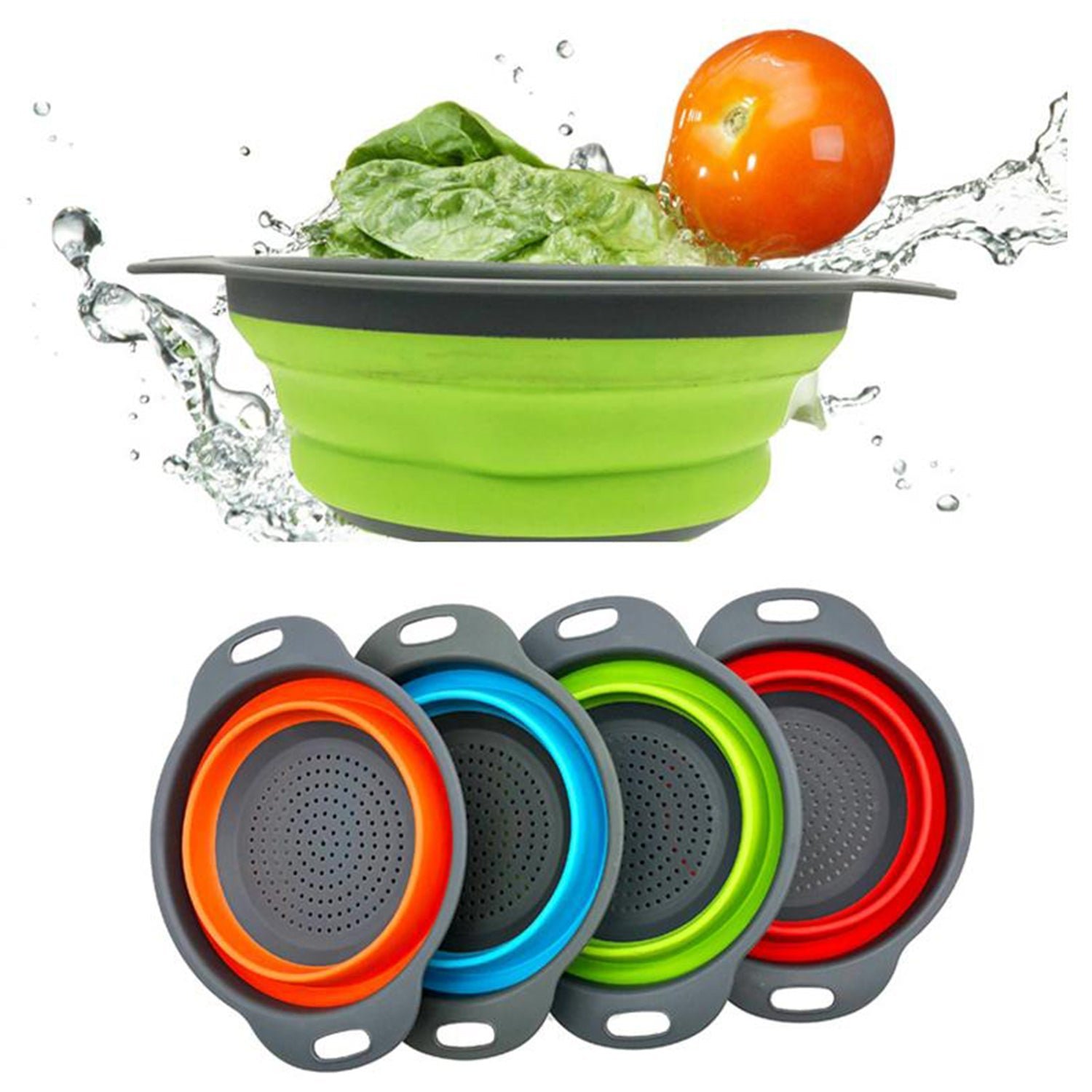 Foldable Silicone Strainer – Space-Saving Kitchen Tool | Vastate