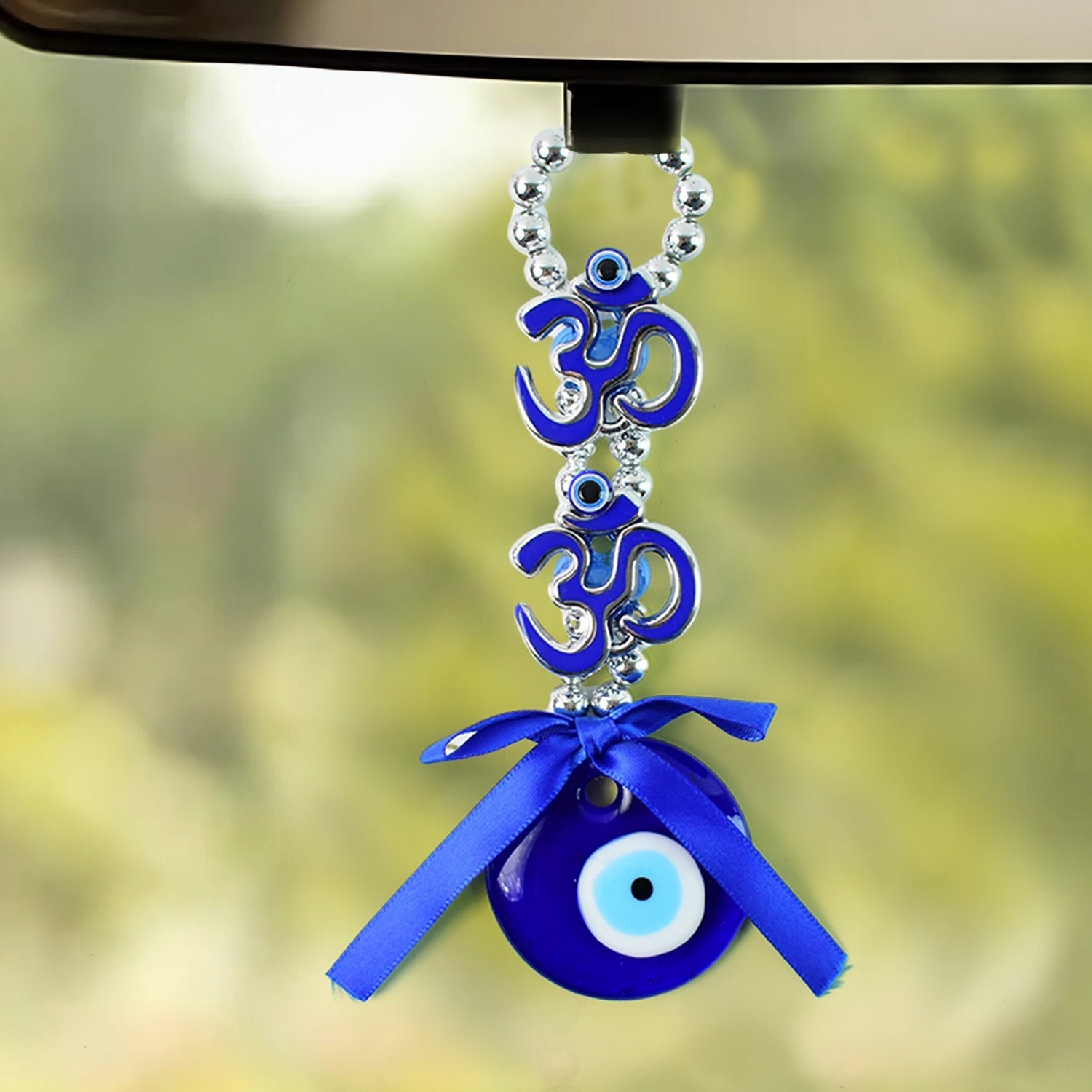 Double OM Evil Eye Hanging – Spiritual Protection Decor