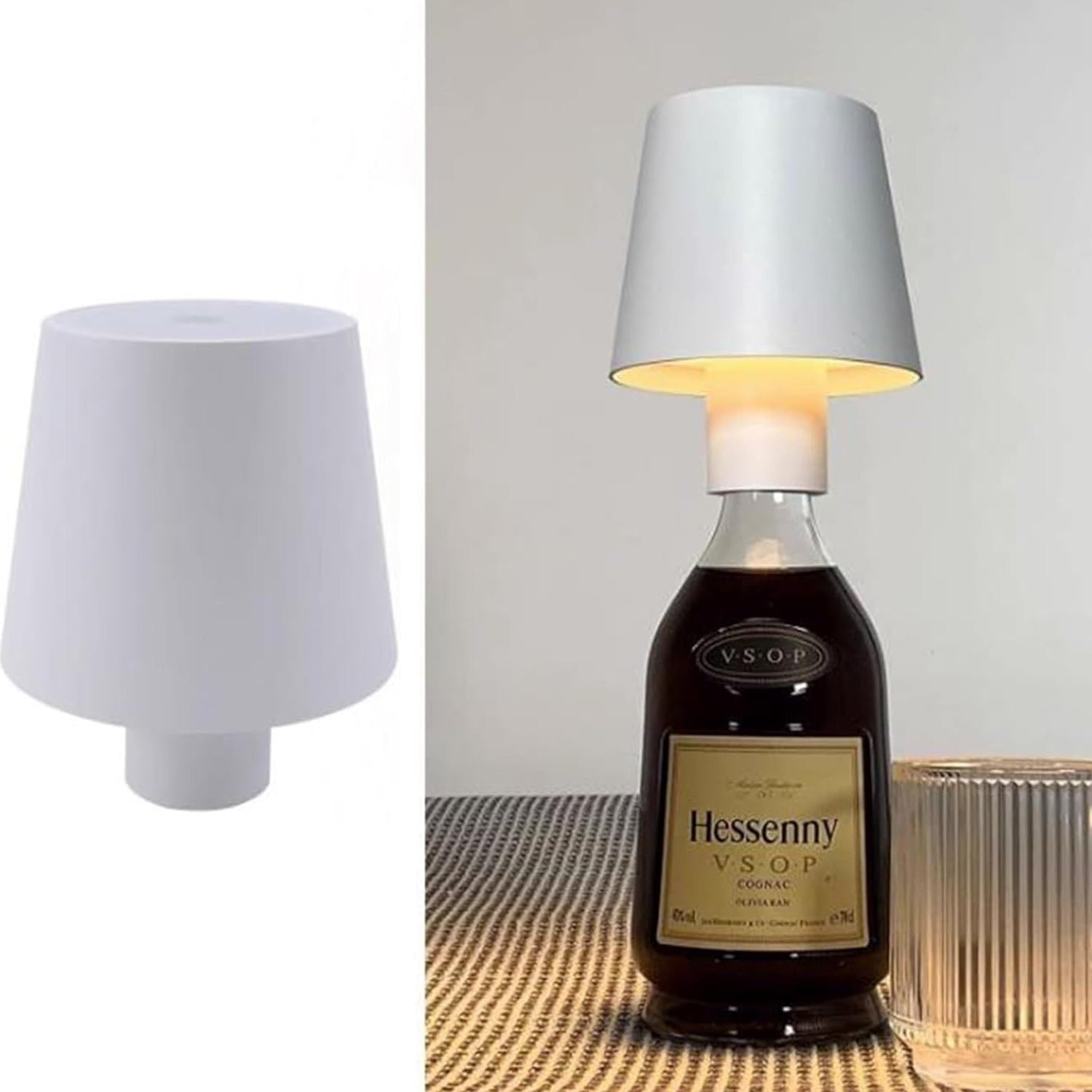 LED Bottle Lamp – USB Rechargeable, 3-Color Dimmable | Styleva