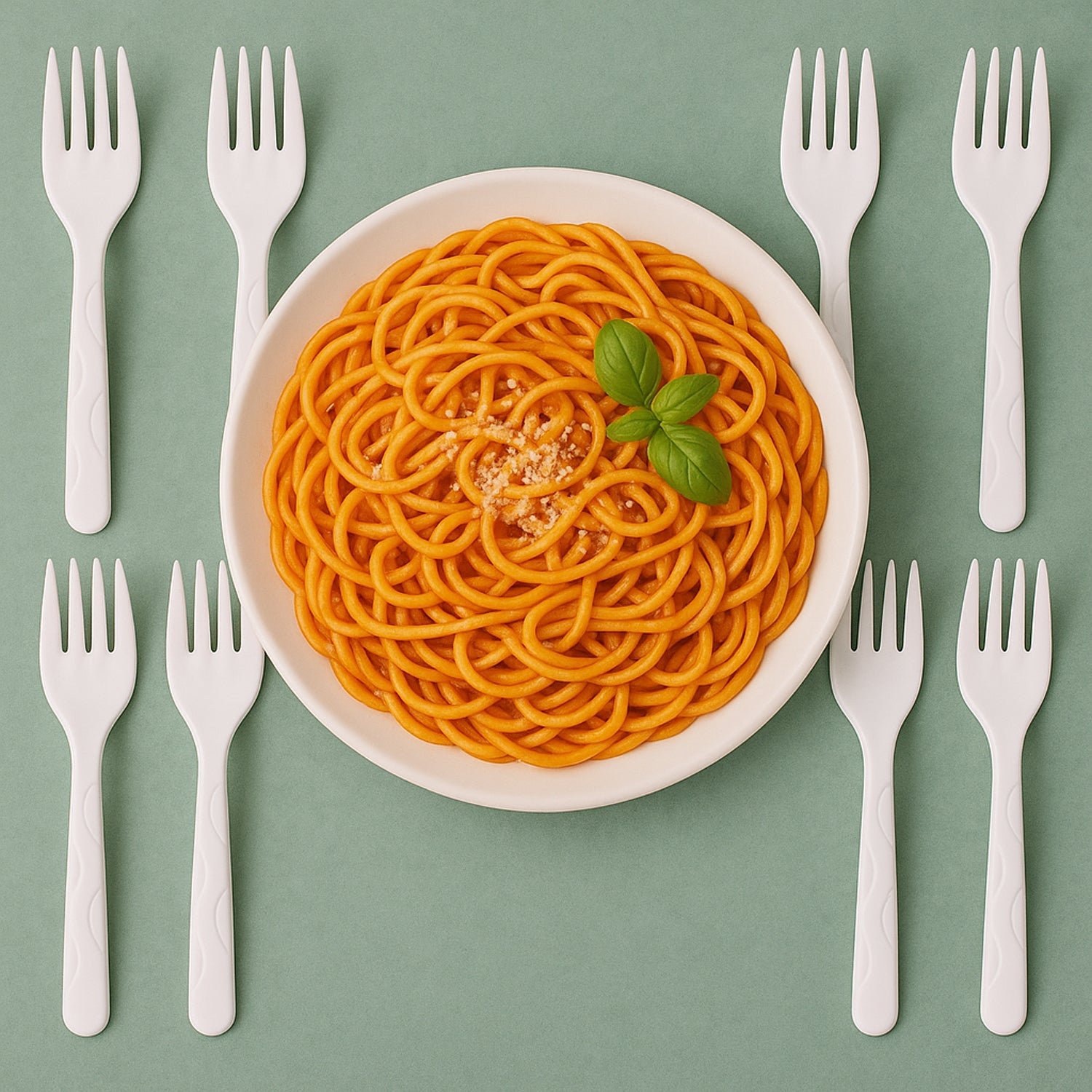 Compostable Bagasse Forks – Strong Eco-Friendly Disposable Cutlery 10-Pack