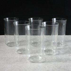 Glossy Plastic Glass Set – Durable 300ml Lightweight Tumblers (6 Pc)