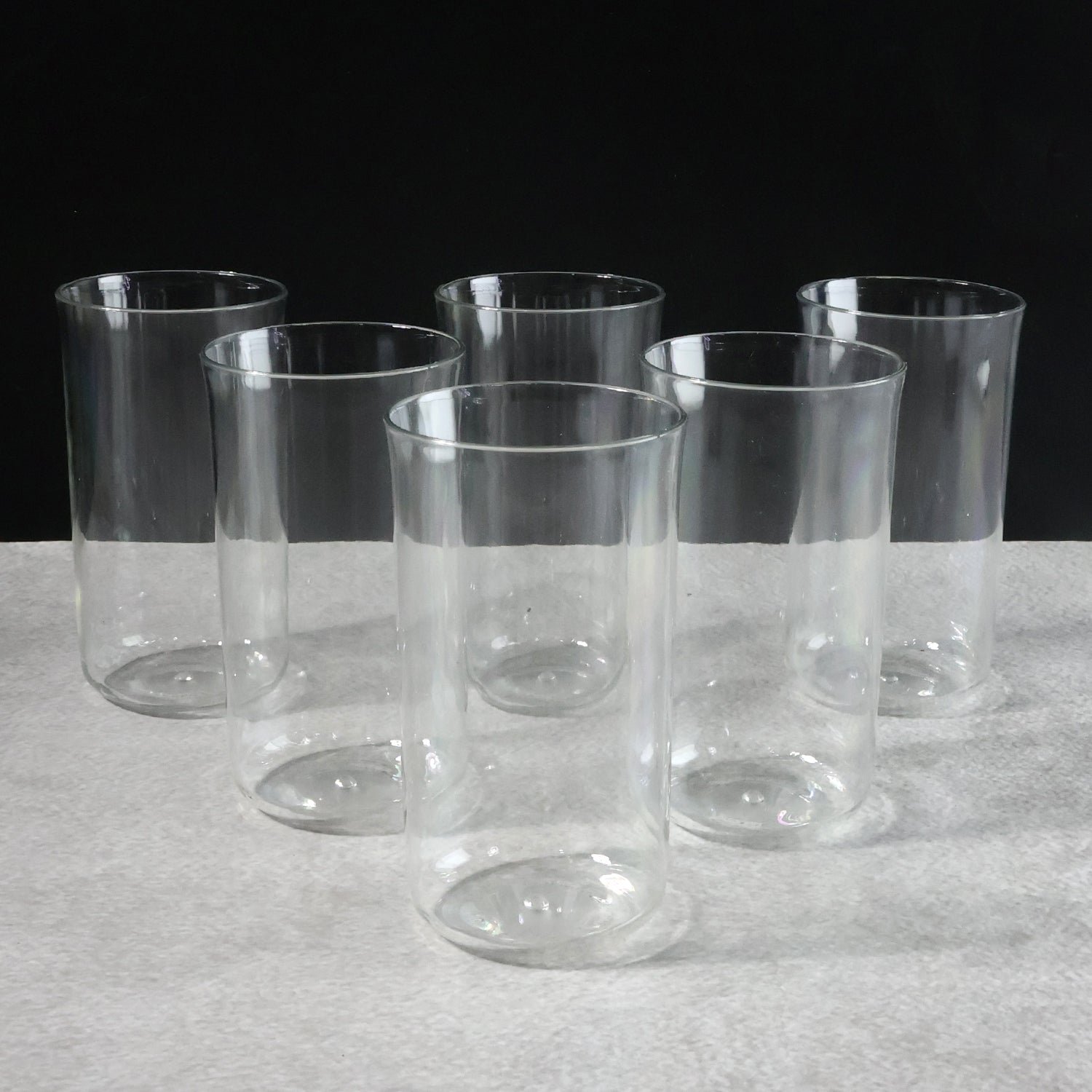 Glossy Plastic Glass Set – Durable 300ml Lightweight Tumblers (6 Pc)