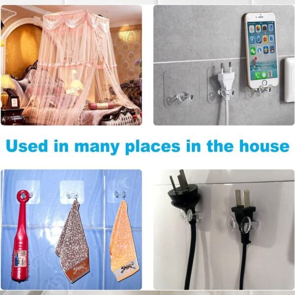 Adhesive Wall Hooks – Strong Hold & No Damage Walls