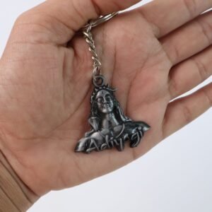 Shiva Face Metal Keychain – Durable Spiritual Accessory