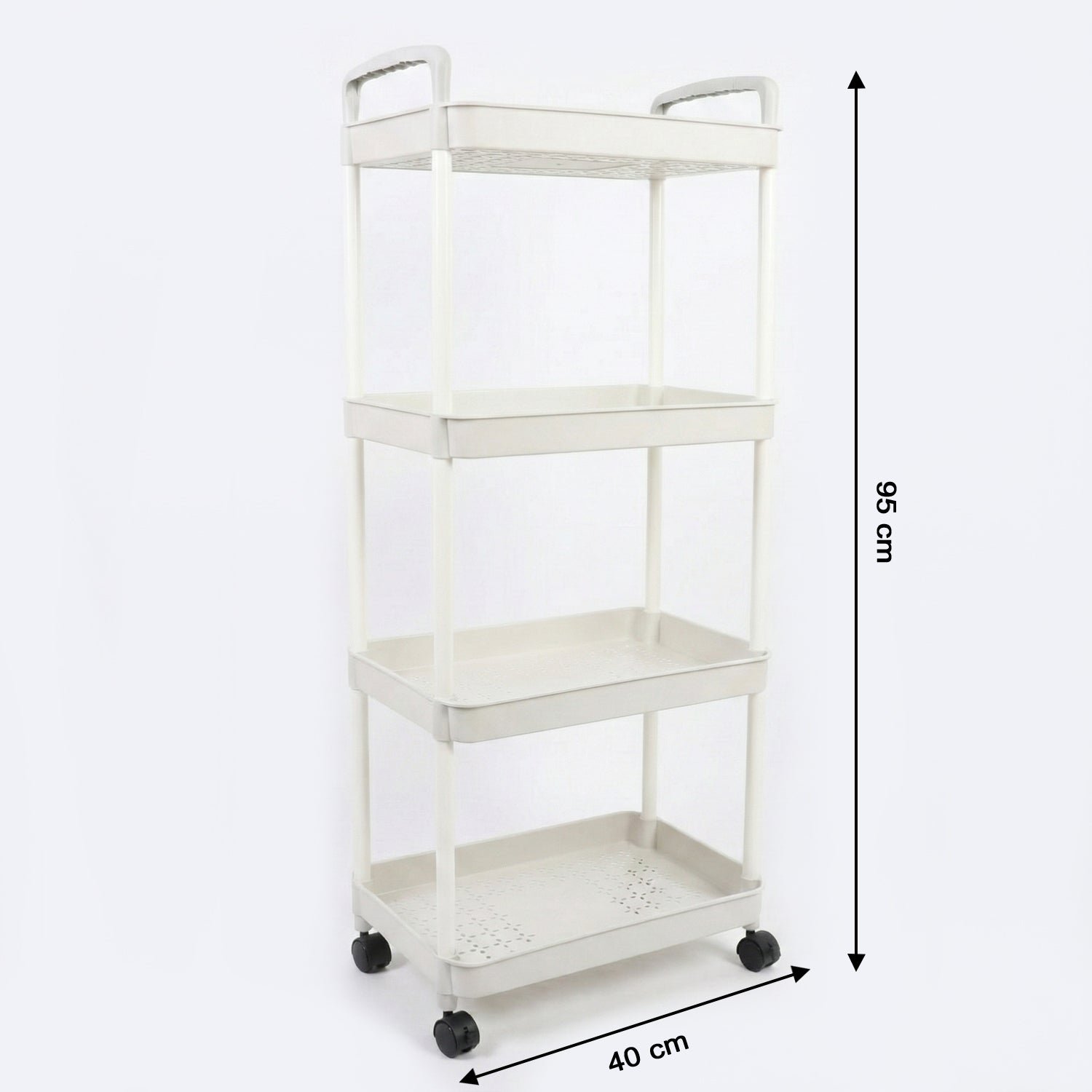 4 Layer Kitchen Trolley with Wheels – Multipurpose Storage Organizer