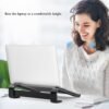 Fixed Metal Laptop Stand – Sturdy Ergonomic Desk Riser for Work