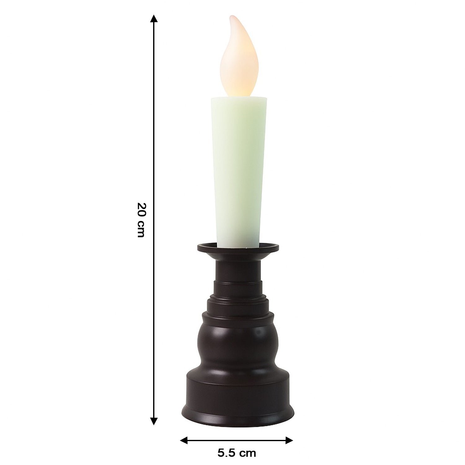 LED Flameless Candle with Holder – Elegant Flickering Light
