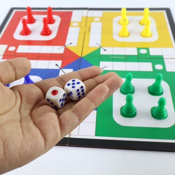 Pocket Ludo Game – Foldable Travel Board Set for Kids & Family