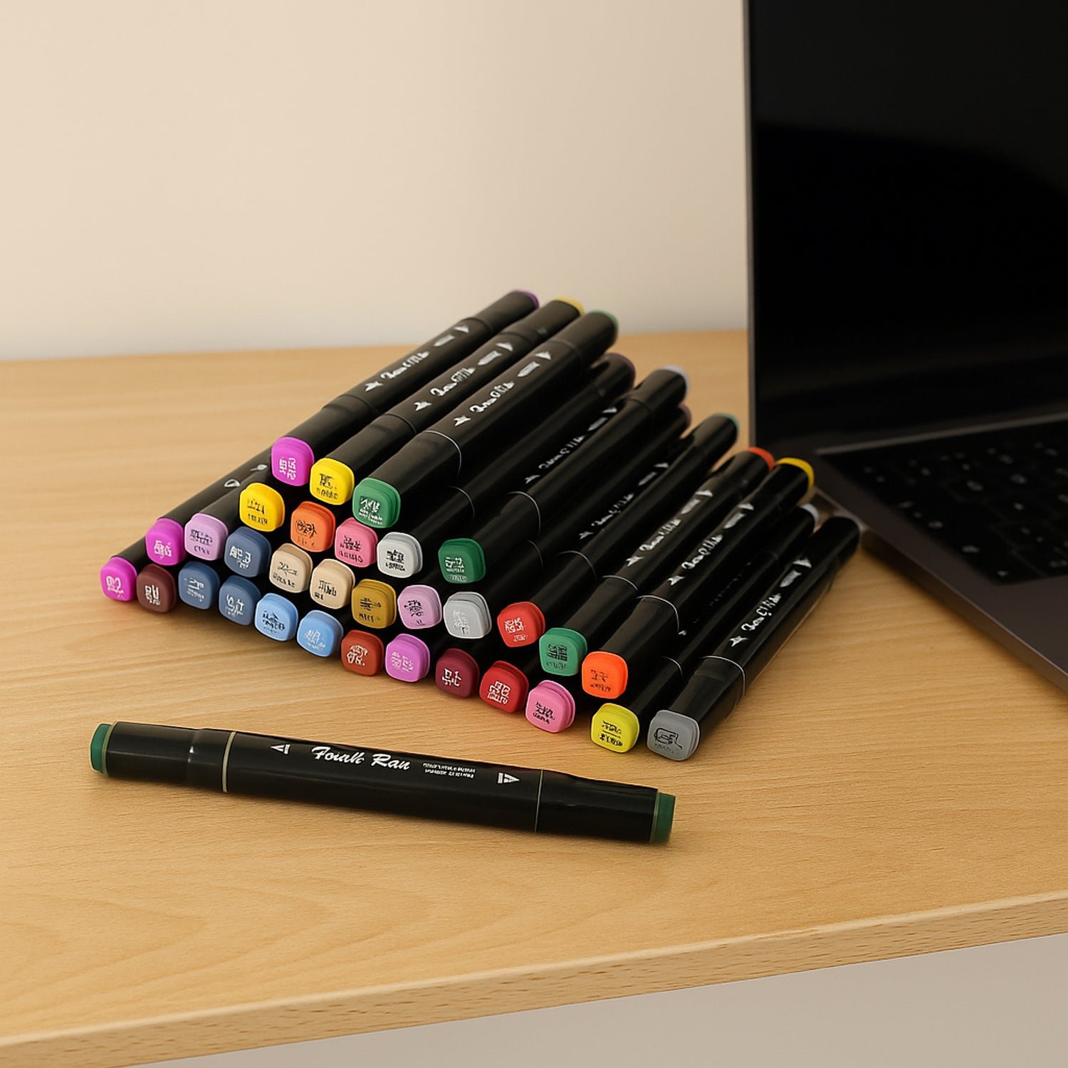 Sketch Markers Set – 48 Vibrant Dual-Tip Colors with Carrying Case