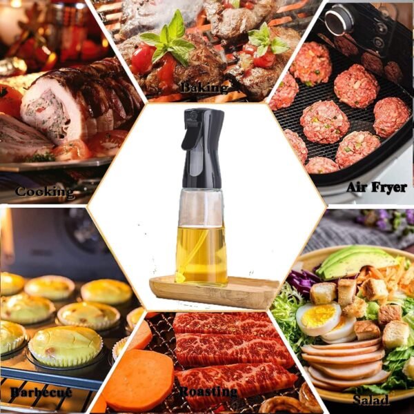 Oil Spray Bottle 300ml – Fine Mist Glass Dispenser for Cooking