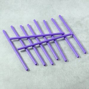 Reusable Plastic Drinking Straws – Pack of 10 Durable Straws