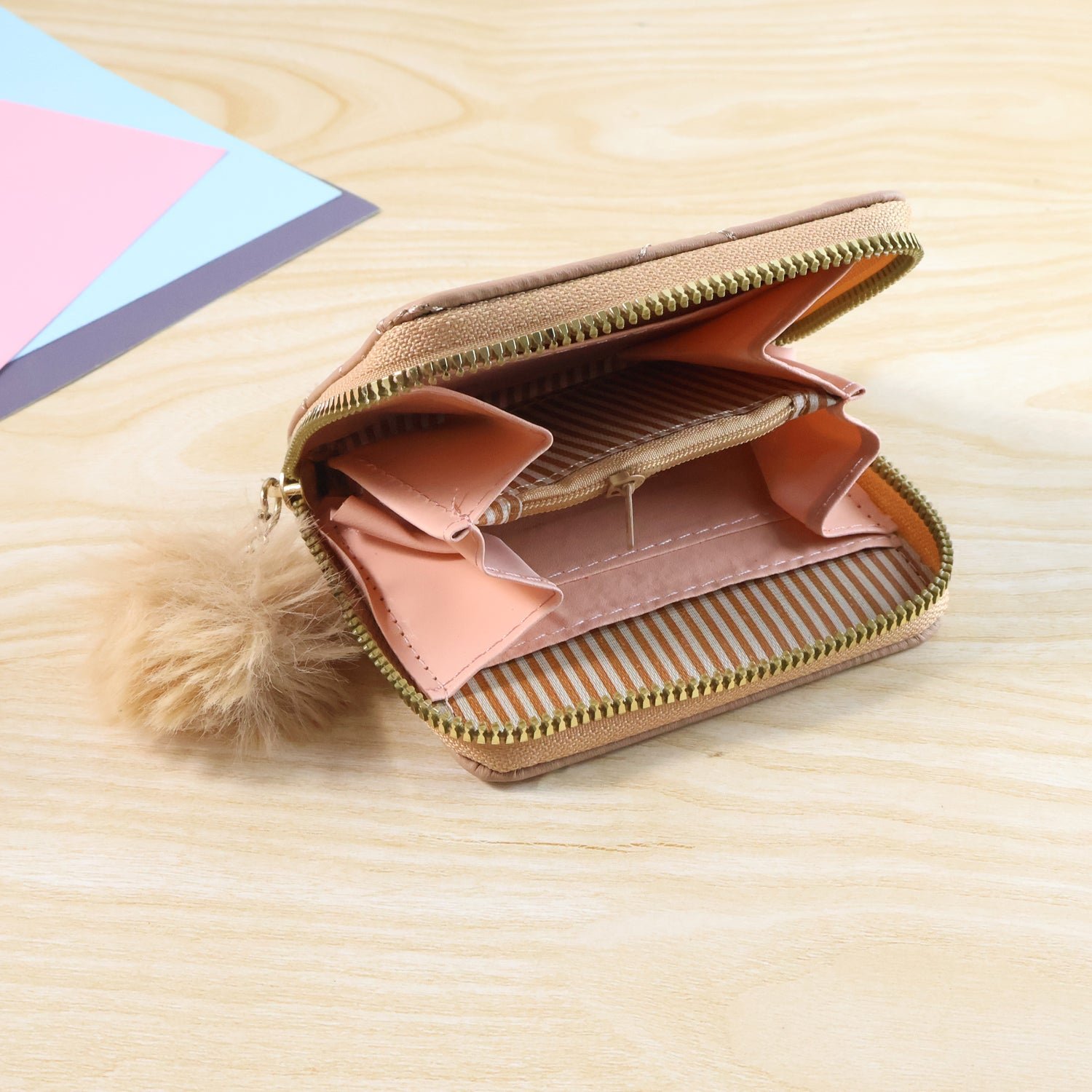 Kids Wallet with Soft Fur Zip Puller – Compact & Stylish Purse