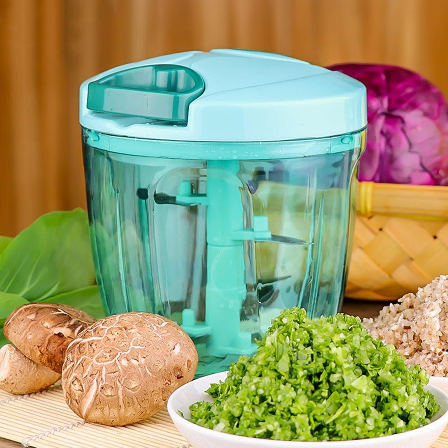 Manual Vegetable Chopper – 5 Blade Stainless Steel | Quickslice