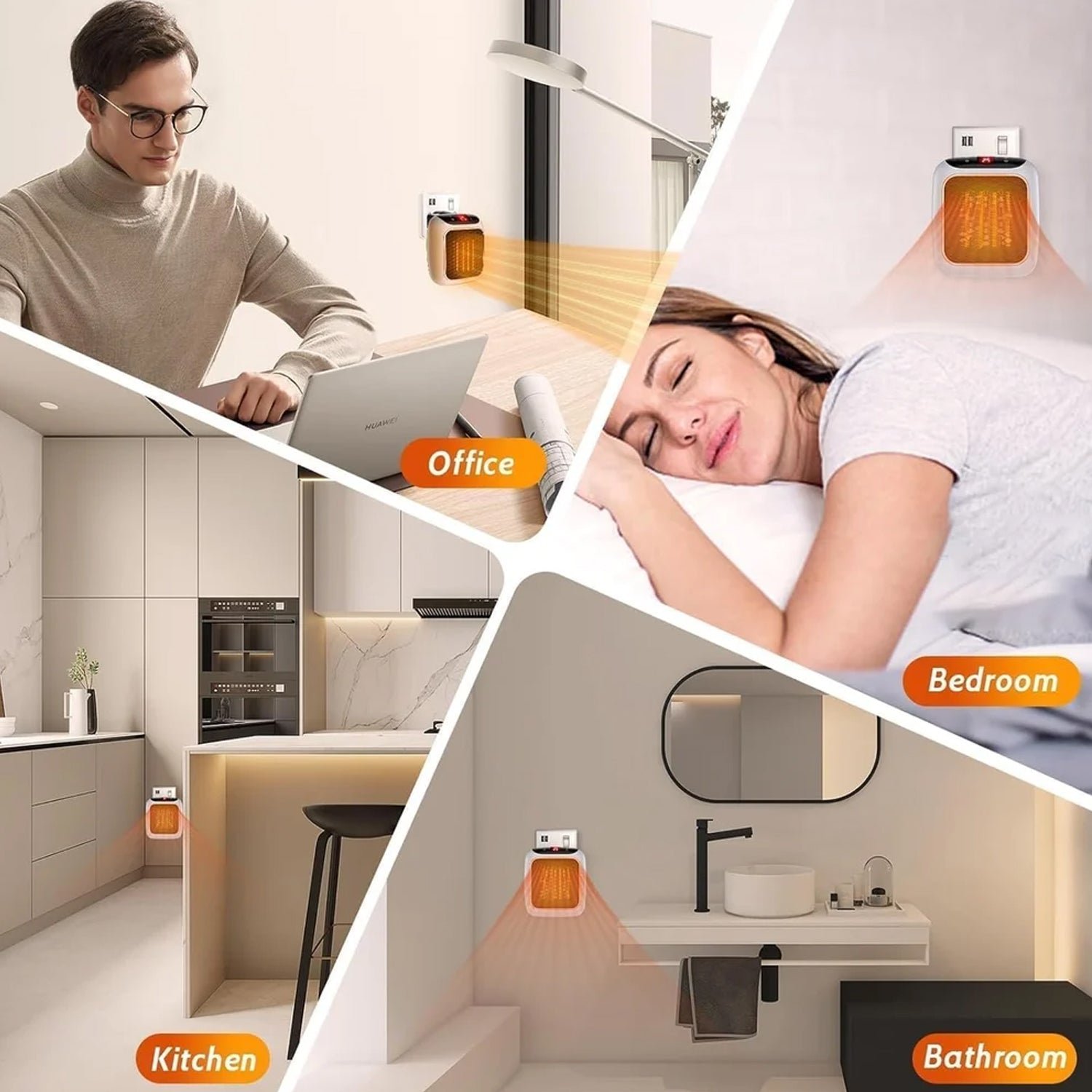 600W Wall-Mounted Room Heater – Fast Heating & Space Saving