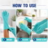 Large Victor Green Rubber Gloves – Reusable & Waterproof for Kitchen