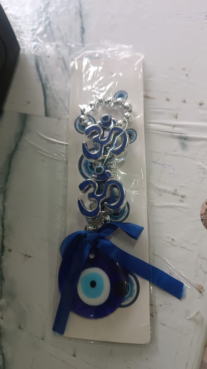 Double OM Evil Eye Hanging – Spiritual Protection Decor