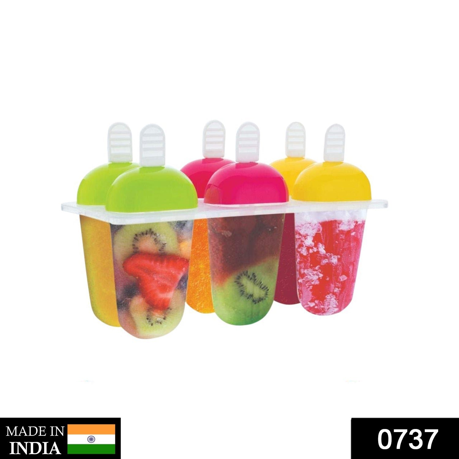 Kulfi Molds – Multicolor Polypropylene 6 Pcs | Bake & Dwell