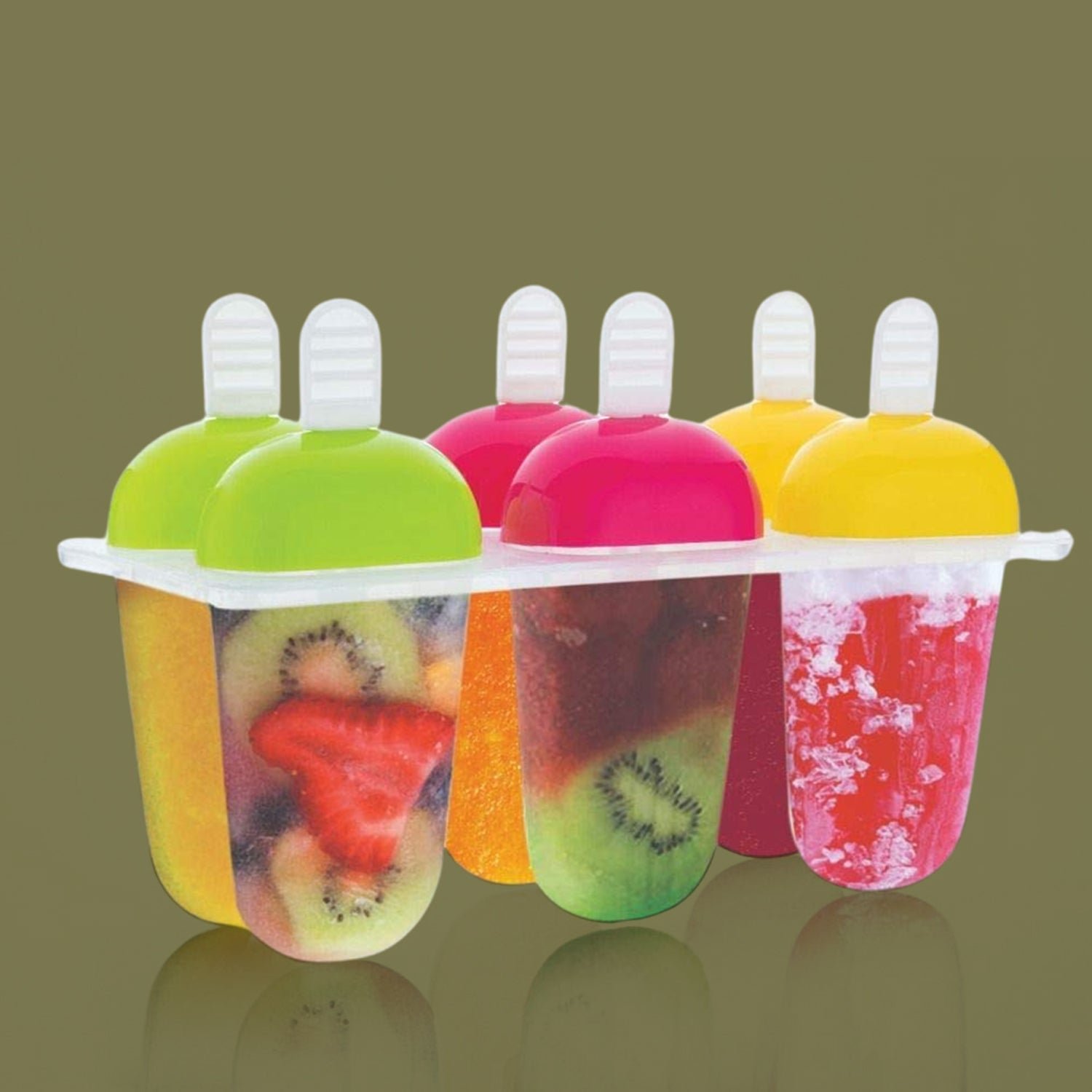 Kulfi Molds – Multicolor Polypropylene 6 Pcs | Bake & Dwell