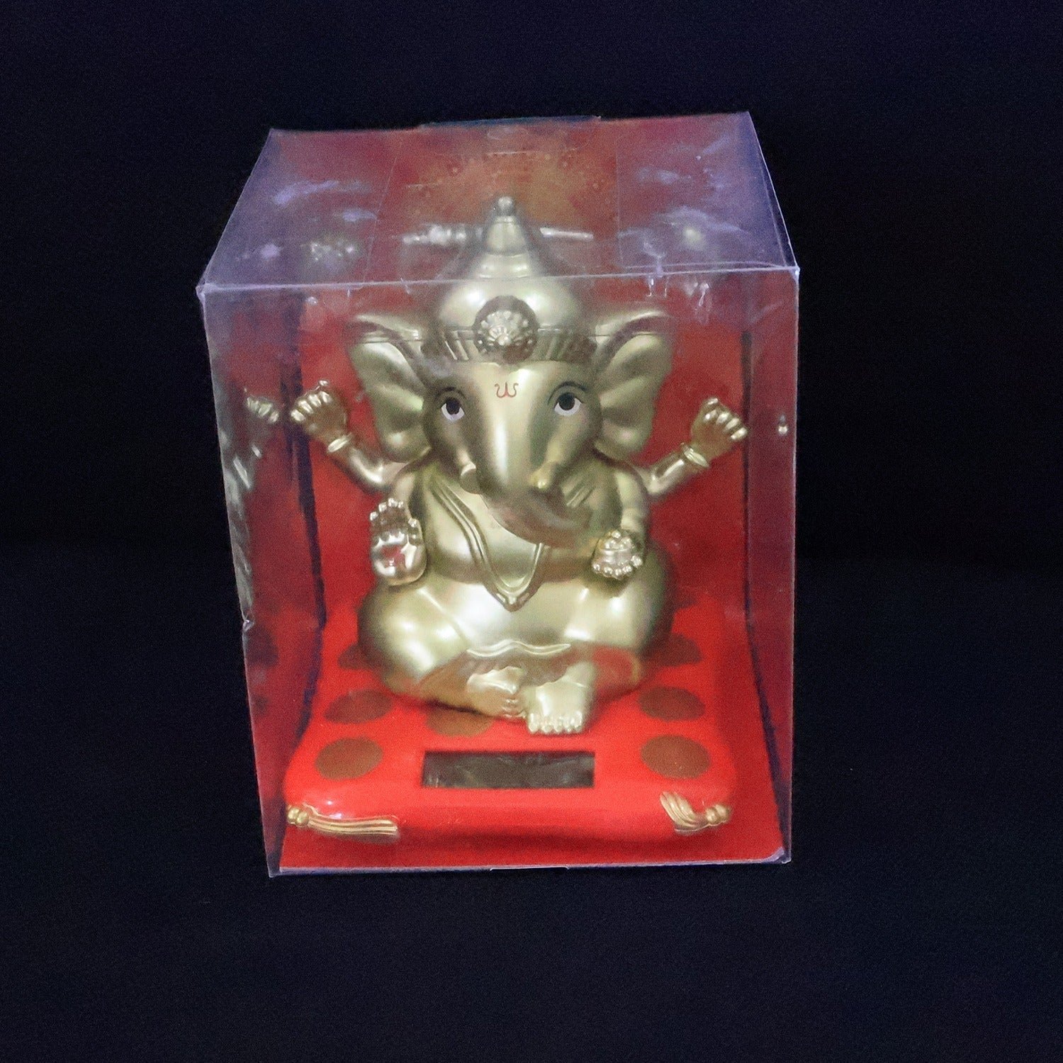 Large Lord Ganesha Idol – Decorative Religious Statue with Solar-Powered Base