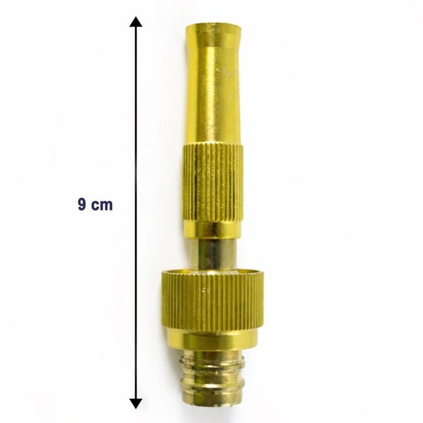 Heavy Duty Brass Garden Hose Nozzle – Adjustable Water Spray for Outdoor Use