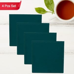 Leather Tea Coasters – Square Set for Dining & Coffee Table | Siplix