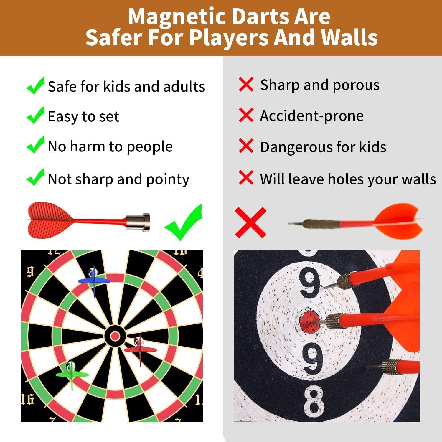 Magnetic Dart Board – Double-Sided Foldable Game Set