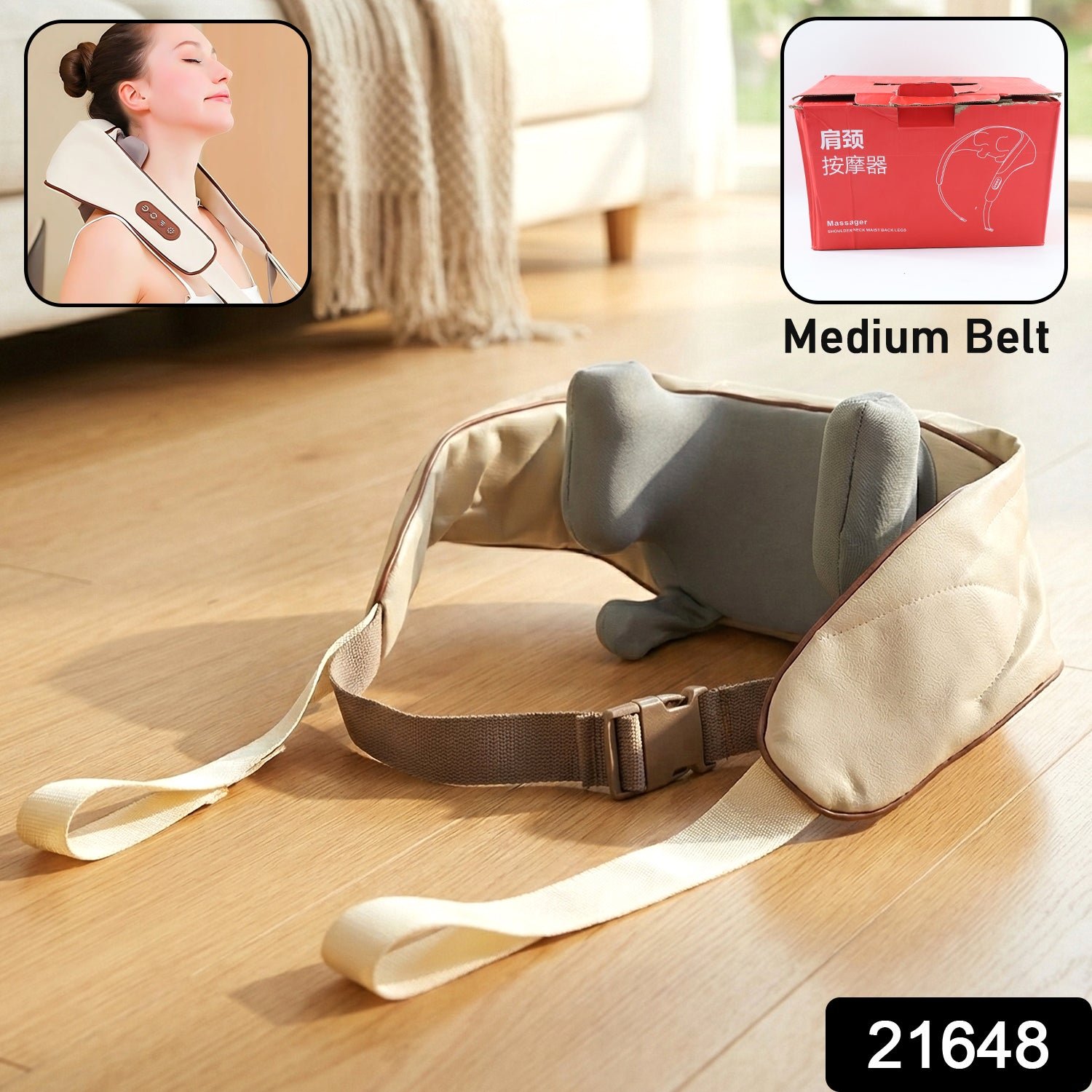 Neck & Shoulder Massager Belt – Ergonomic Pain Relief Medium
