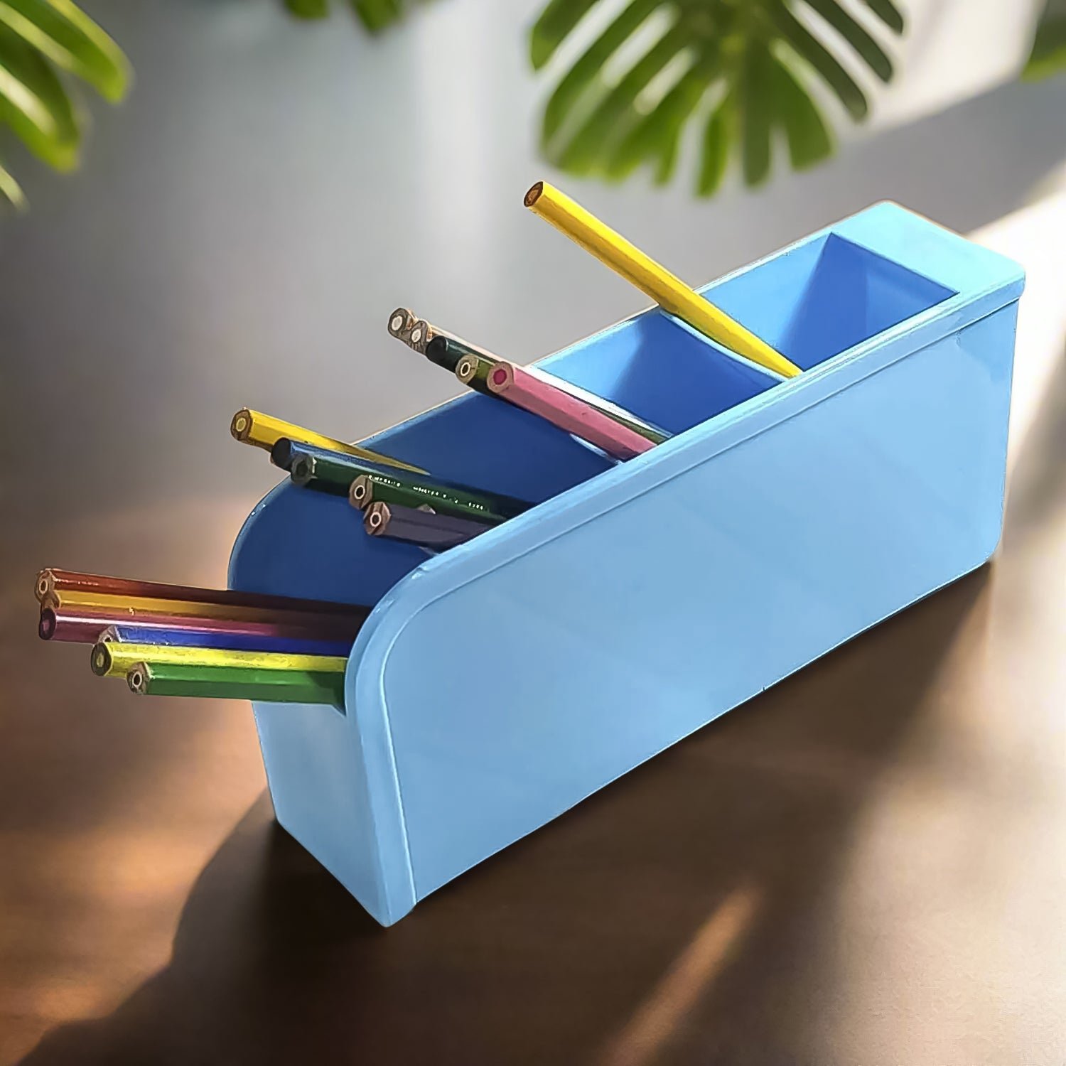 Desktop Pen Holder – 4 Comp. Stationery Organiser for Office | VoltDesk