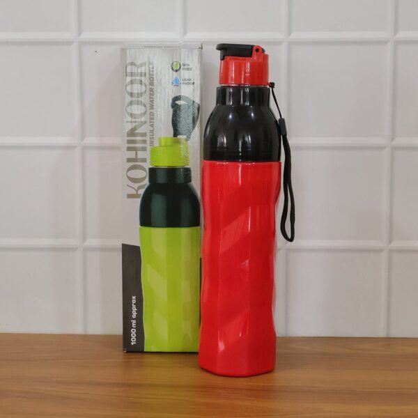 1000ml Sports Water Bottle – Leakproof Flip Lid & Carry Strap