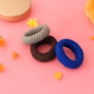 Tyre Shape Hair Bands – Multicolour, Secure Hold | Calm & Curl