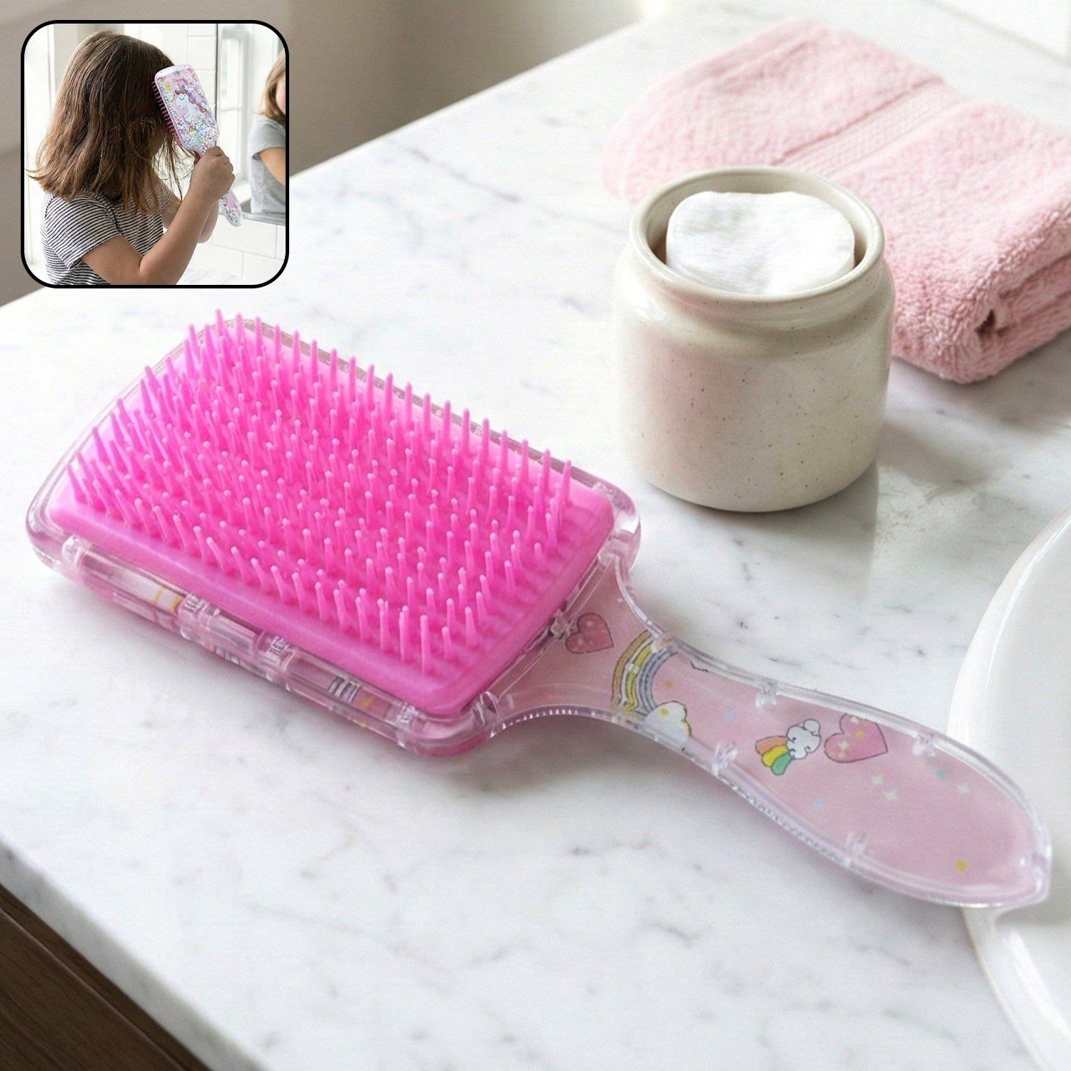Kids Hairbrush – Gentle Detangling with Soft Bristles