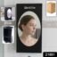 Rotating Storage Cabinet with Mirror, Space-Saving Wall Organizer