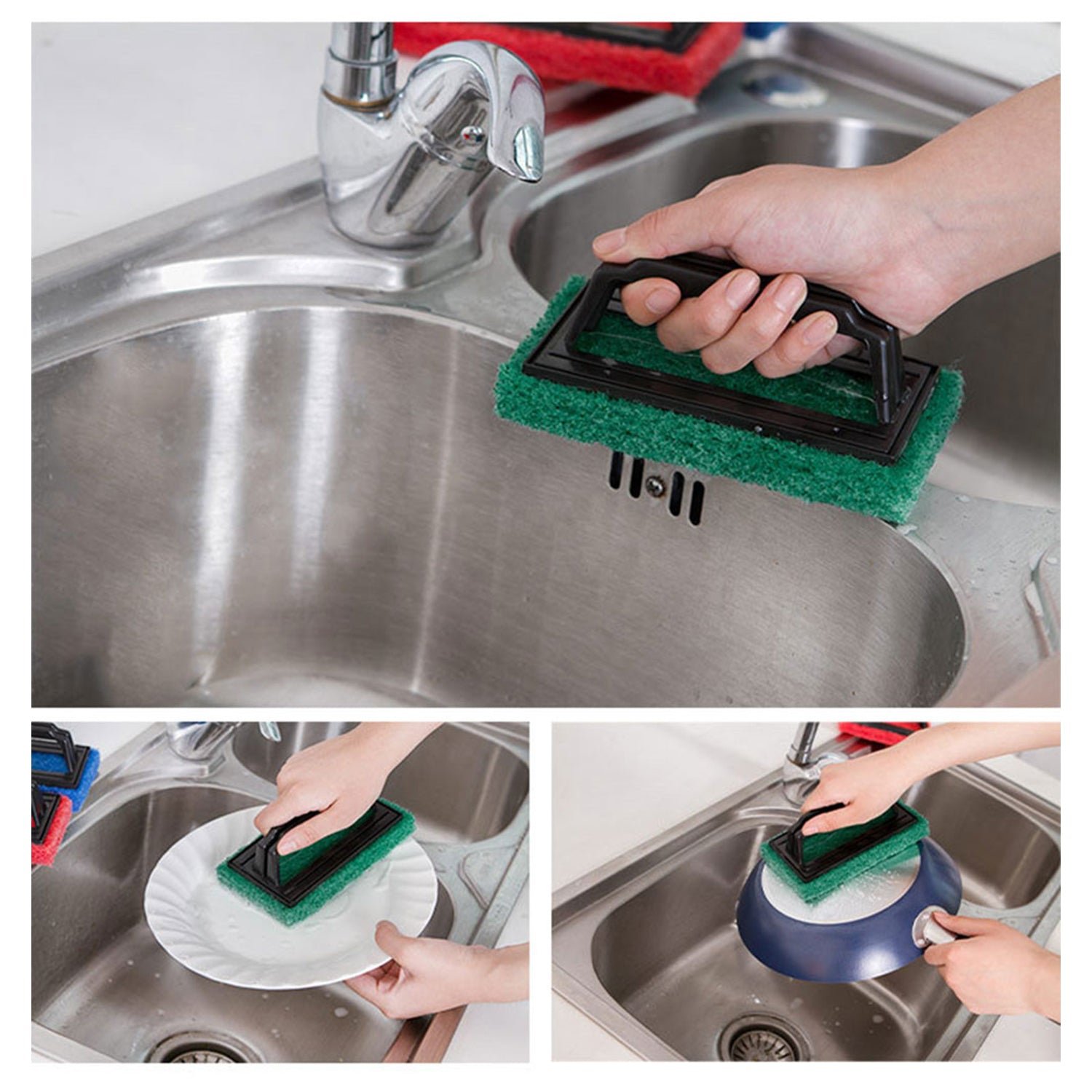 Utensil Scrubber Brush – Heavy Duty Kitchen Cleaning | Quickslice