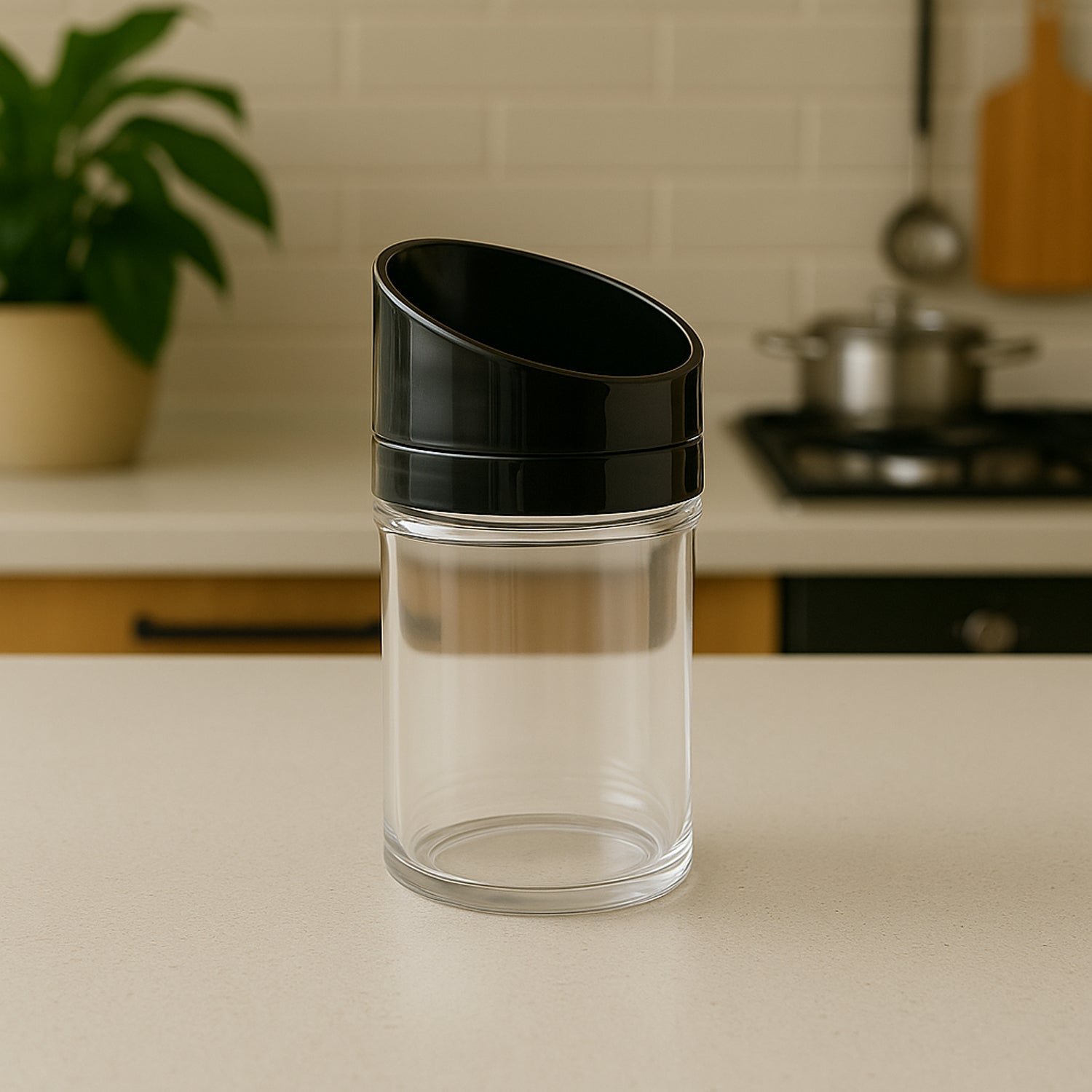 Kitchen Storage Jars – Airtight 2-Piece Slant-Lid Set