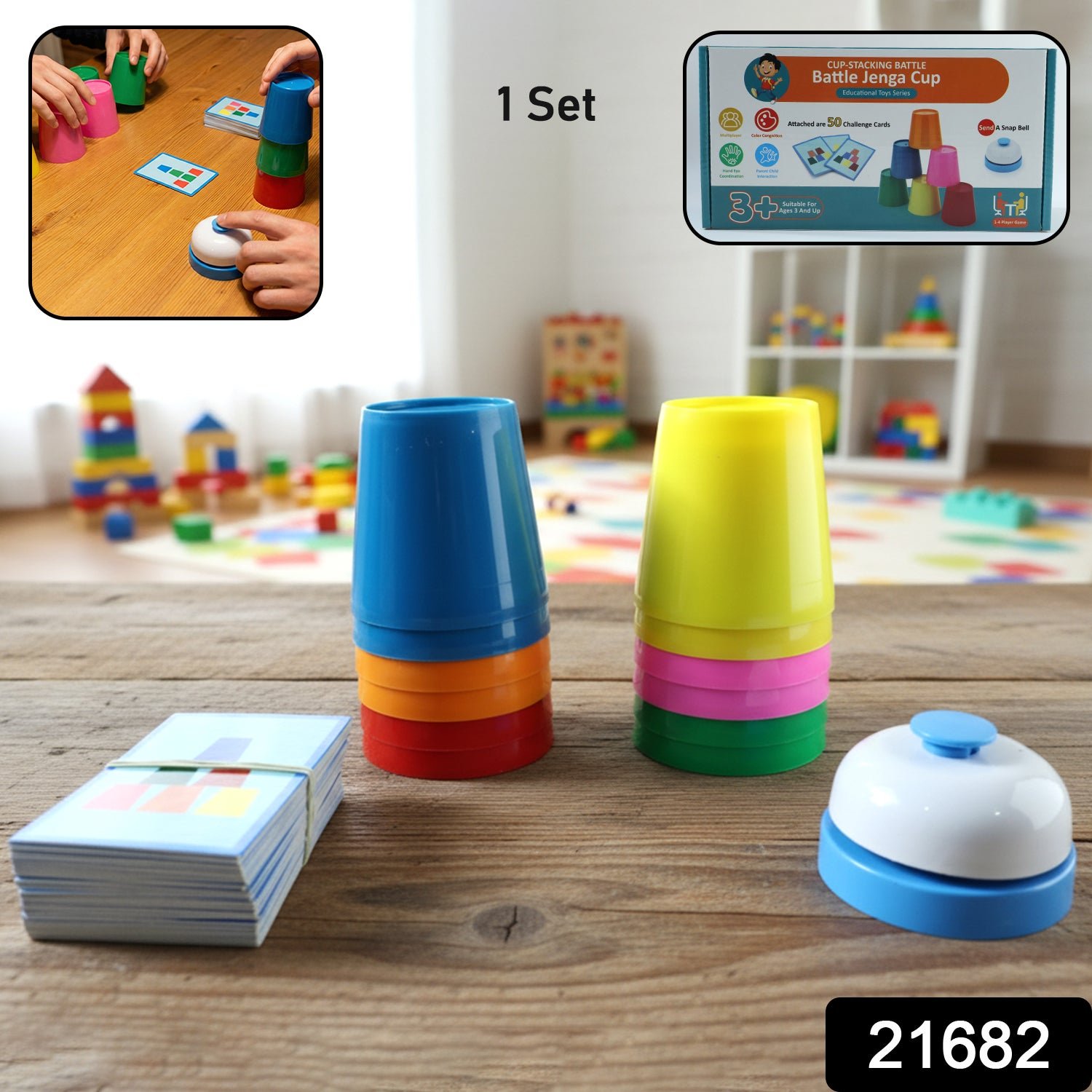 Cup Stacking Game Set – Boost Kids' Coordination & Fun