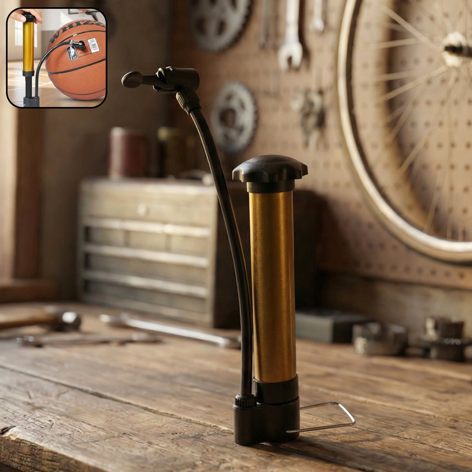 Mini Hand Air Pump – Portable Metal Ball Inflator | FitFuzion