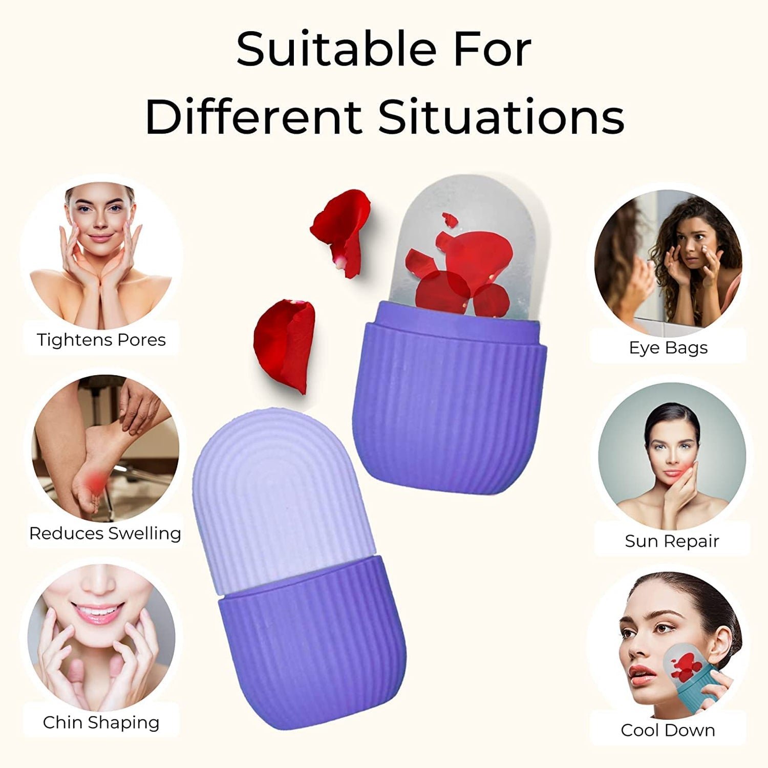 Ice Roller for Face – Reusable Facial Massager | GlowForm
