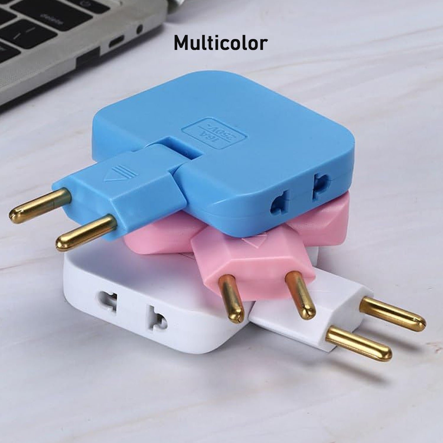 Foldable Wall Plug Adapter – 3-in-1 Compact Travel Socket | Tetherix
