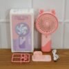 Mini Fan with LED Light – Portable & Rechargeable for Travel & Home